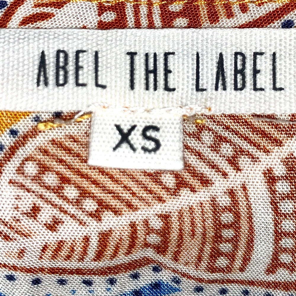 Abel the Label BOHO yellow floral 3/4 sleeve dress - Picture 7 of 8